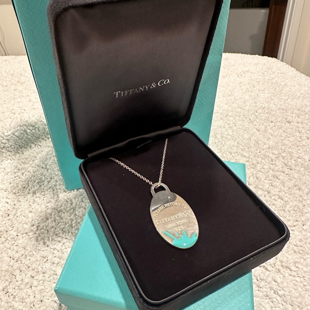 Tiffany & Co. Gold and Turquoise Pendant Necklace